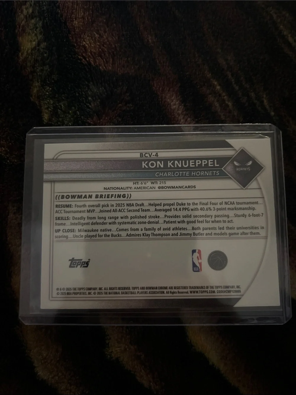 Kon Knueppel Charlotte Hornets Rookie Cards Topps & Bowman Chrome Cards - Picture 3 of 5